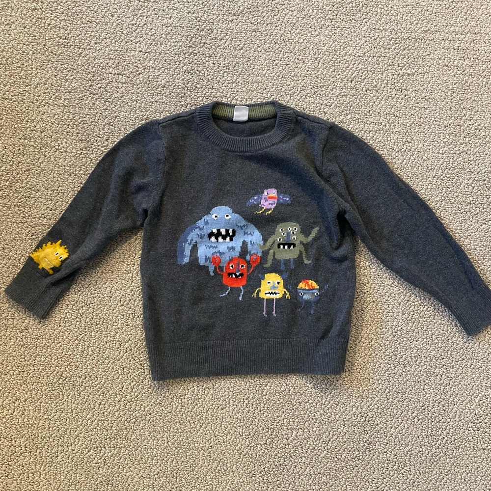 Baby GAP monster friends sweater size 5